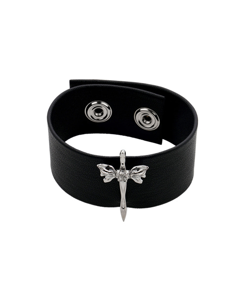 Ribbon sword leather bracelet